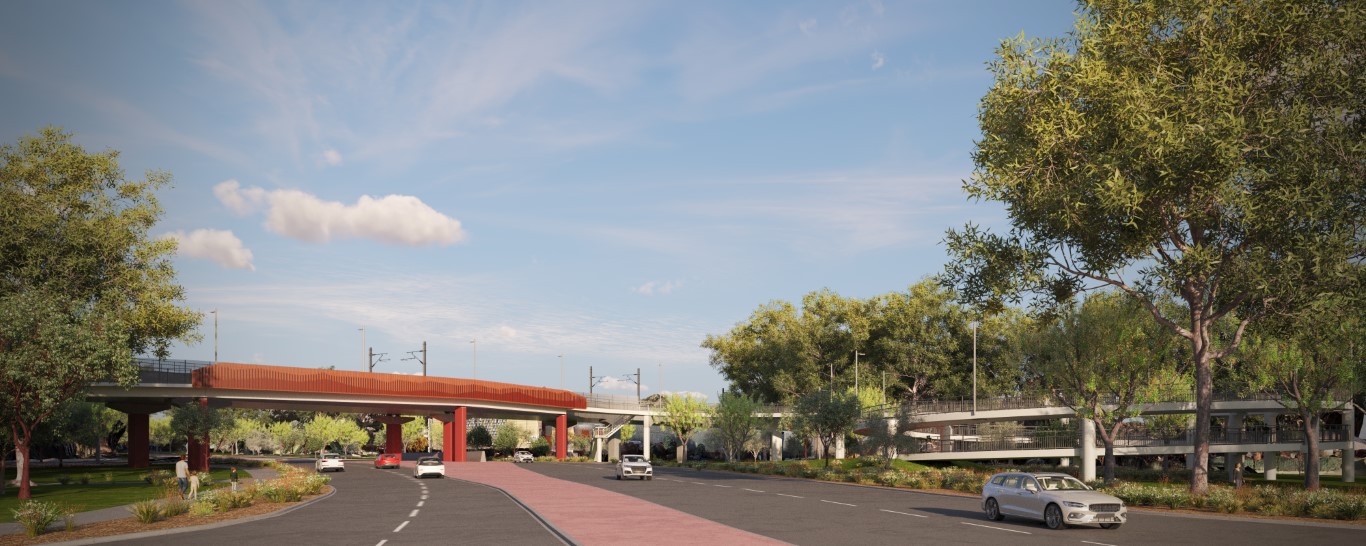 Artist impression of the Byford Rail Extension