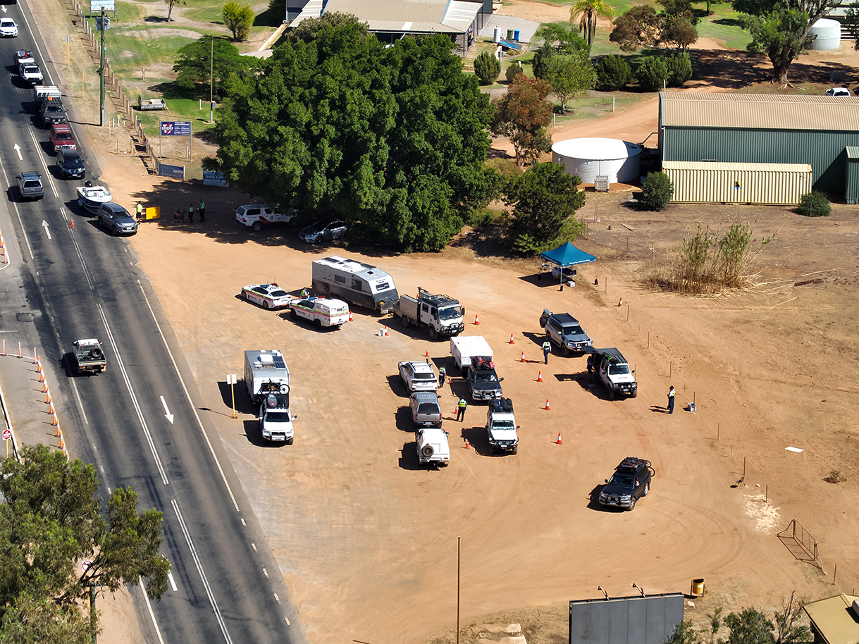 Fisheries road checkpoint at Dongara