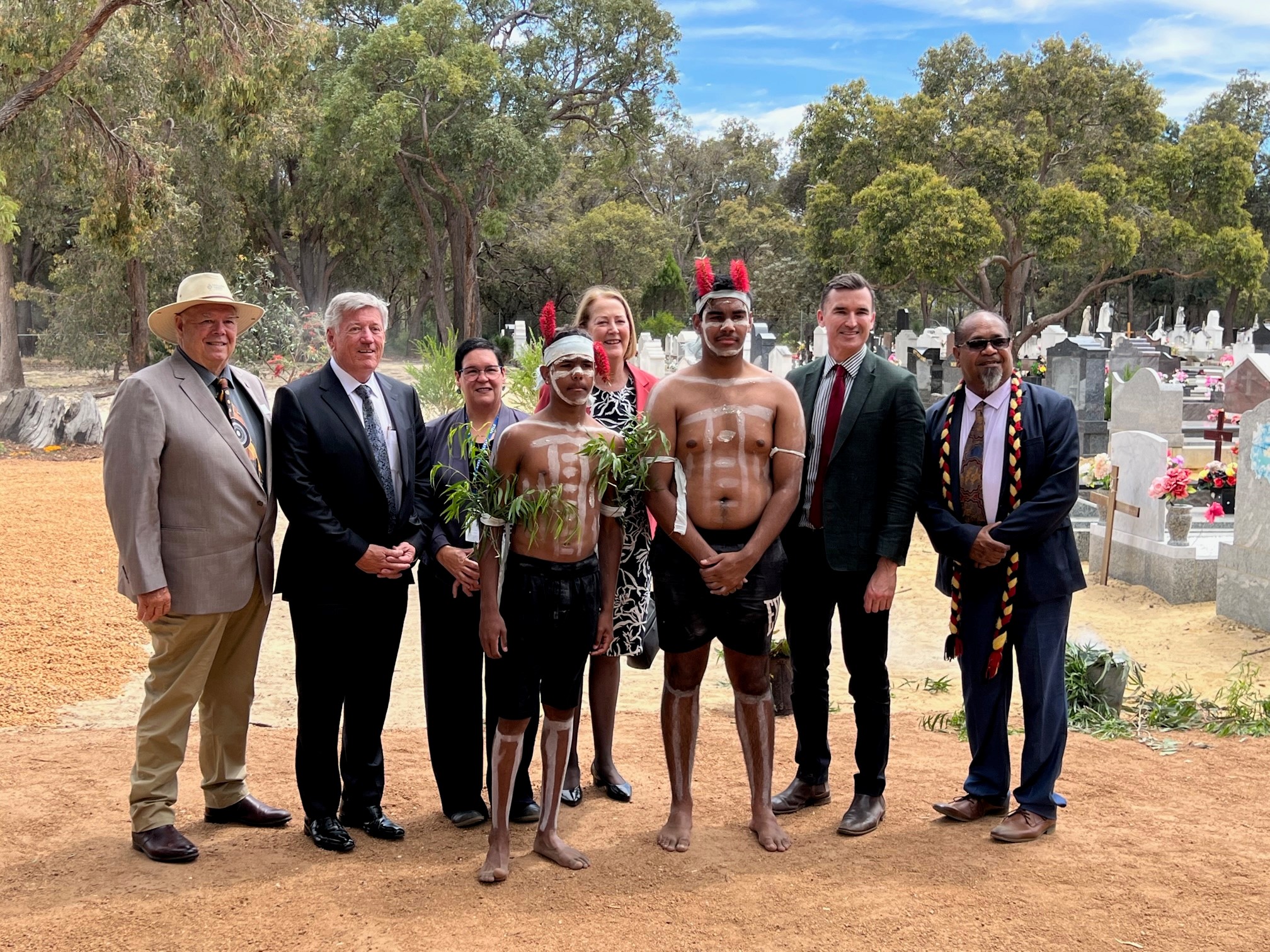 Dignitaries including Minister Carey who attended the RRAP Launch at Midland Cemetery