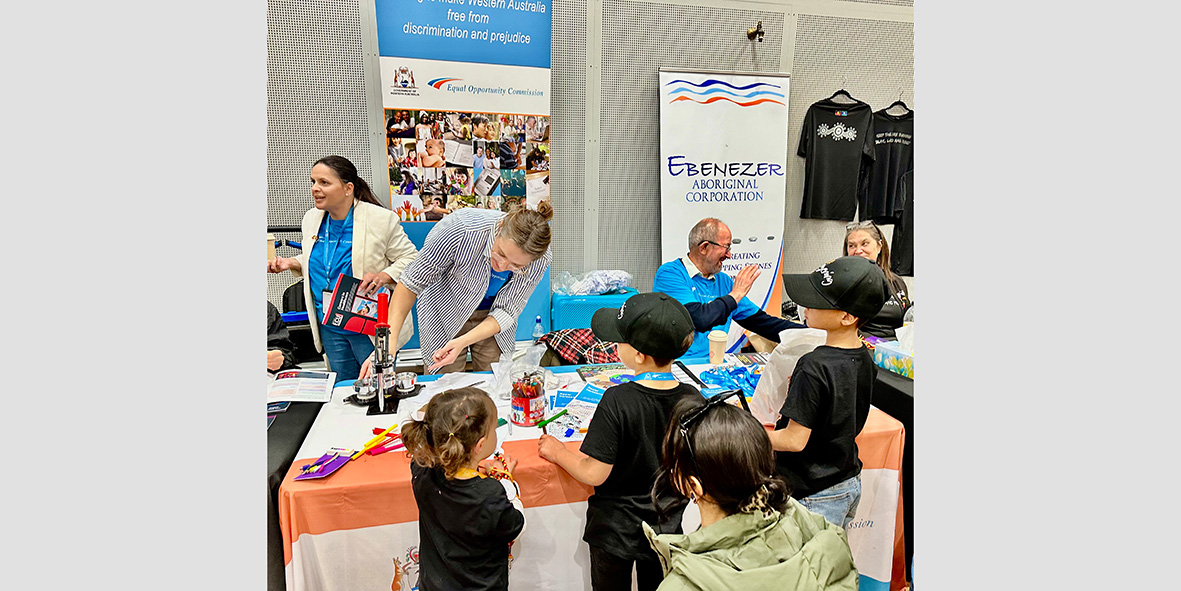 Commission staff at Mirrabooka NAIDOC event stall
