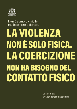 Coercive control poster 2 in traditional italian