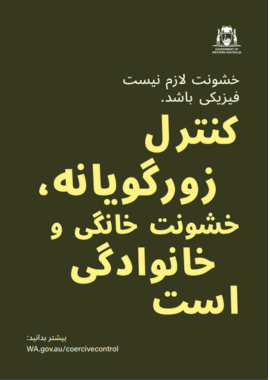 Coercive control poster 2 in farsi