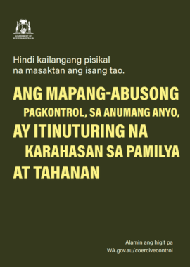 Coercive control poster 2 in filipino