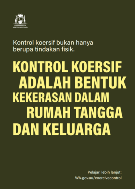 Coercive control poster 2 in traditional indonesian