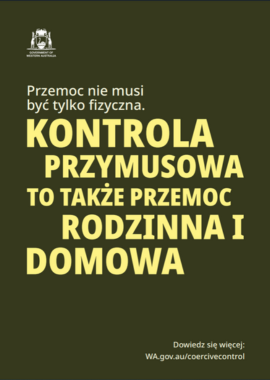 Coercive control poster 2 in traditional polish