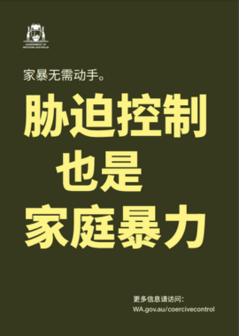 Coercive control poster 2 in Simplified Chinese