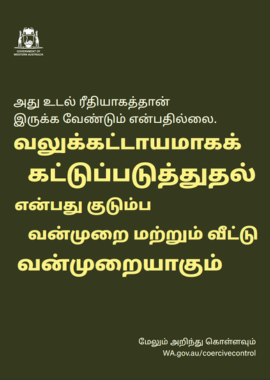 Coercive control poster 2 in traditional tamil