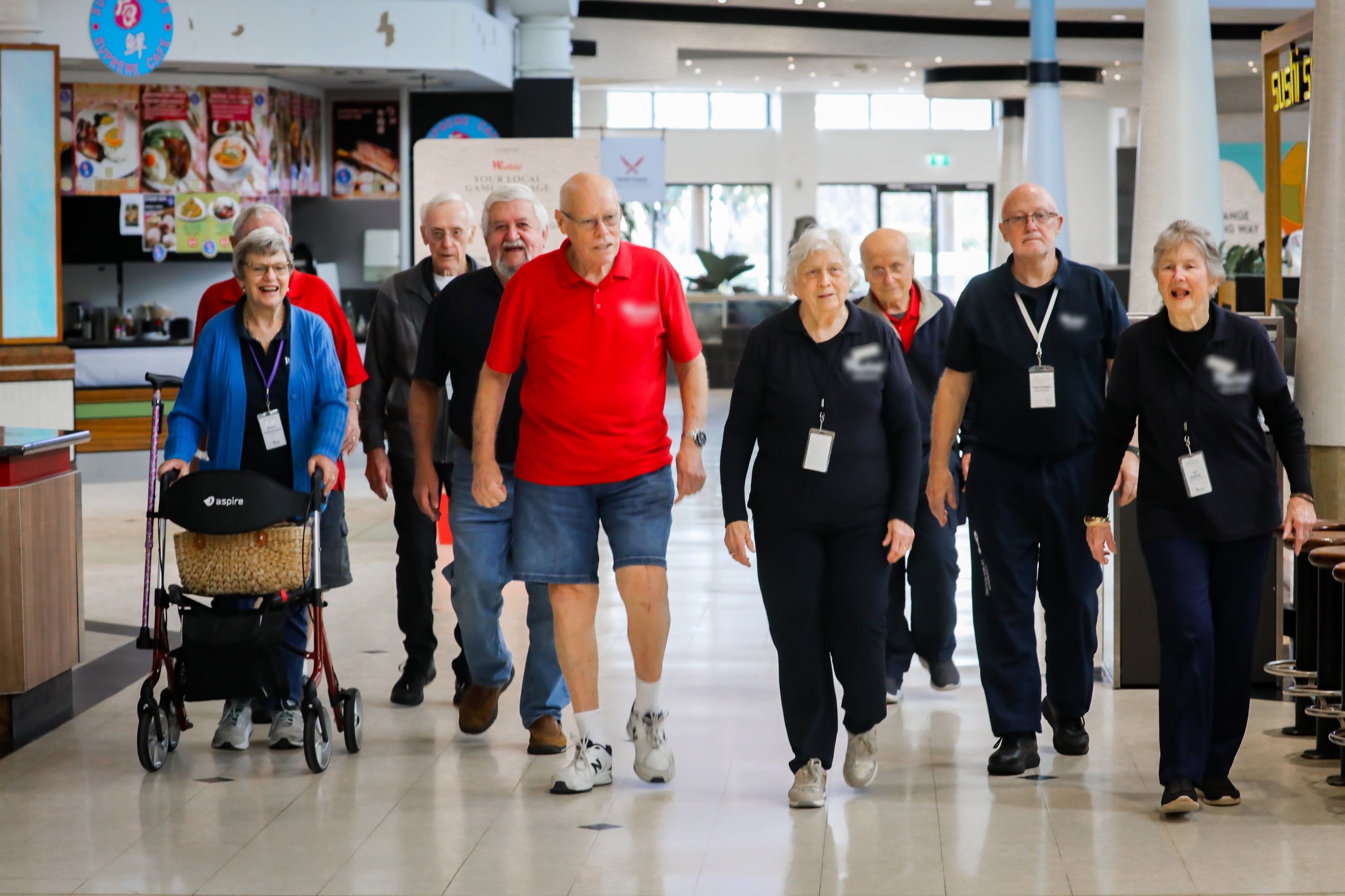 Image of a group of older people walking