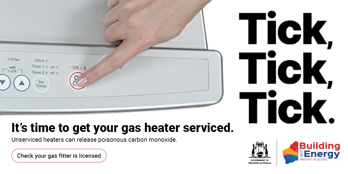 Tick, tick, tick advert to service your gas heater