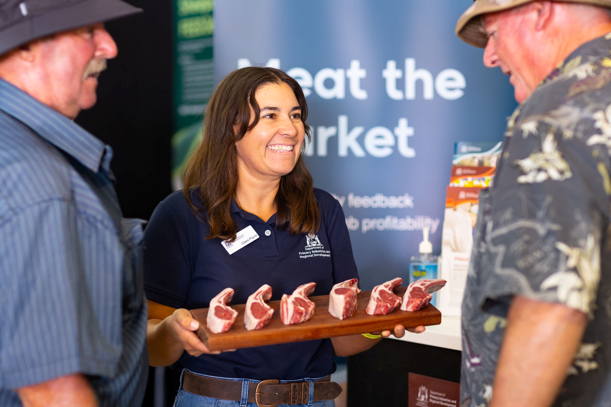 DPIRD research scientist Claire Payne discusses the importance of carcase quality measurements at last year’s Wagin Woolorama.
