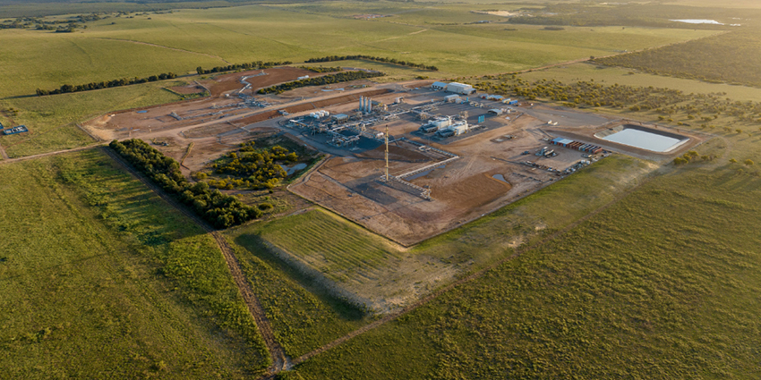 Aerial view of the Mondarra Underground gas storage project (image courtesy of APA Group).