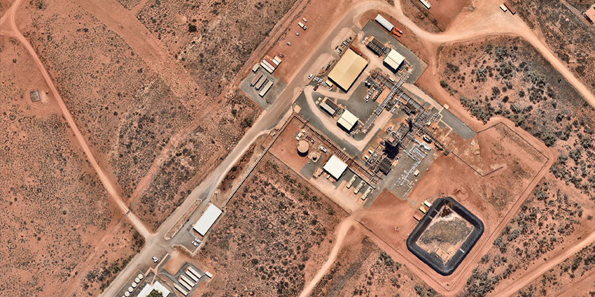 Aerial view of the Tubridgi Underground gas storage project (image courtesy of Australian Gas Infrastructure Group).