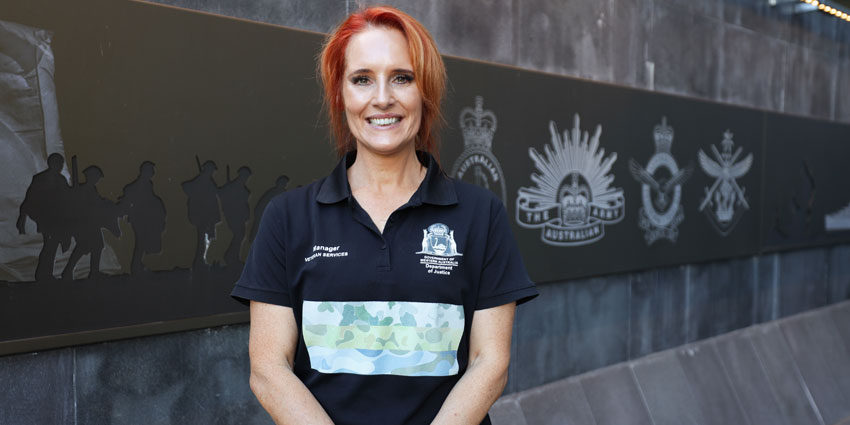 Corrective Services Minister Paul Papalia CSC presented the Minister’s Commendation to Veteran Services Manager Fiona Roberts for her work supporting prisoners and staff who have served in the military.