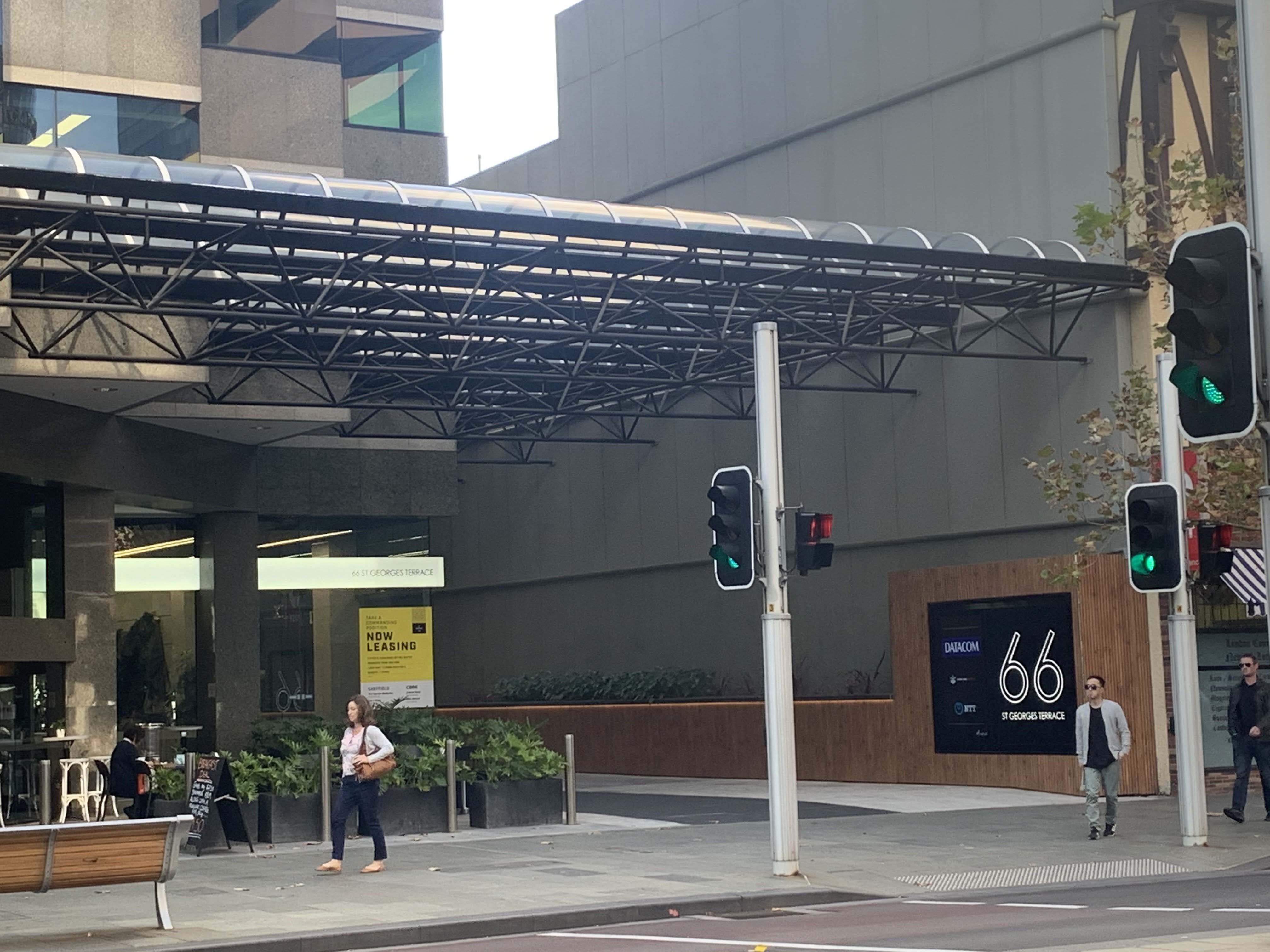Front entrance to Energy Policy WA at 66 St Georges Terrace in Perth