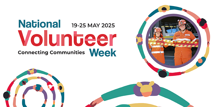 Banner text which reads National Volunteer Week, 19 to 25 May 2025.