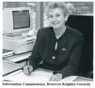 First Information Commissioner, Bronwyn Keighley-Gerardy