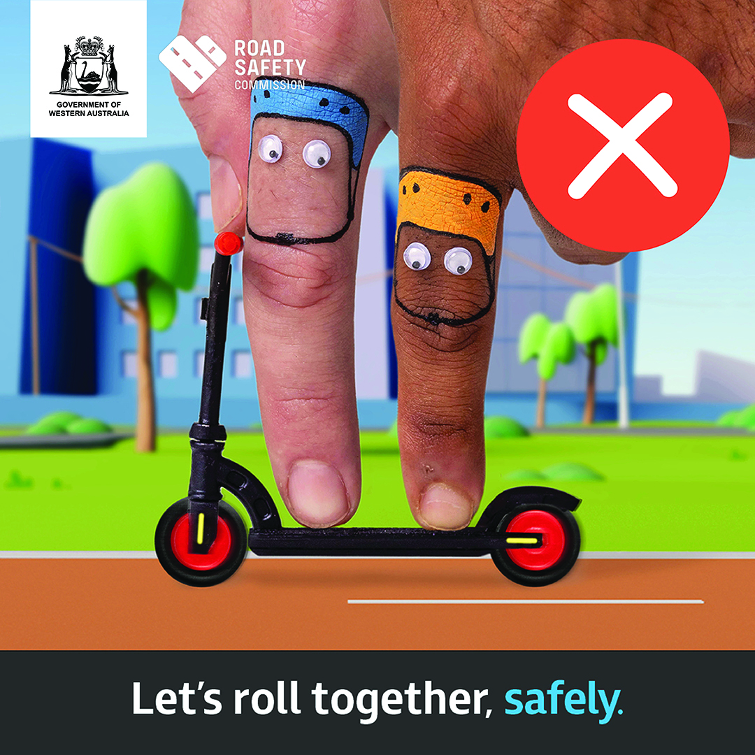 Social tile for Let's roll together eRidables two riders