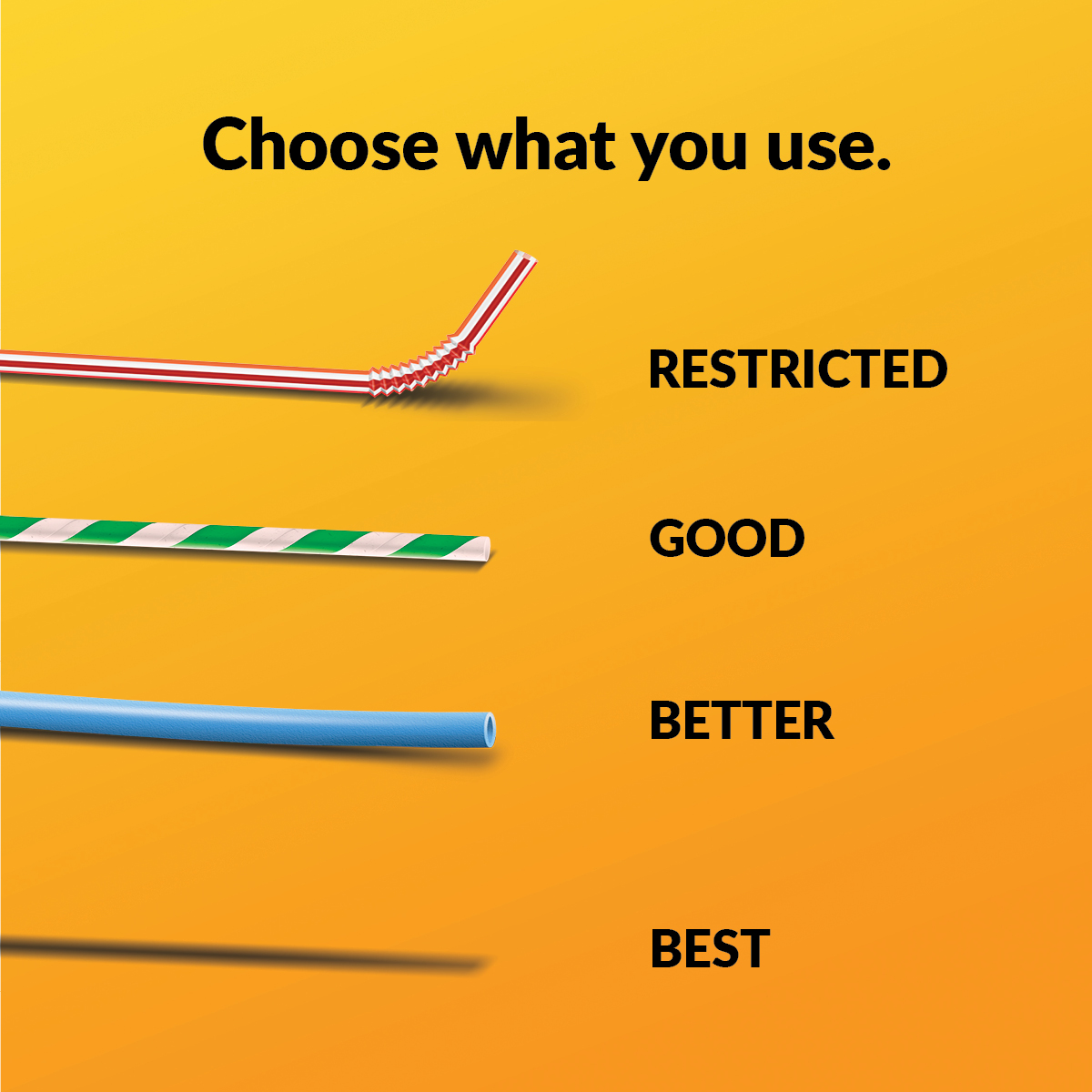 	Single-use plastics - 1200x1200 social tile - Straws