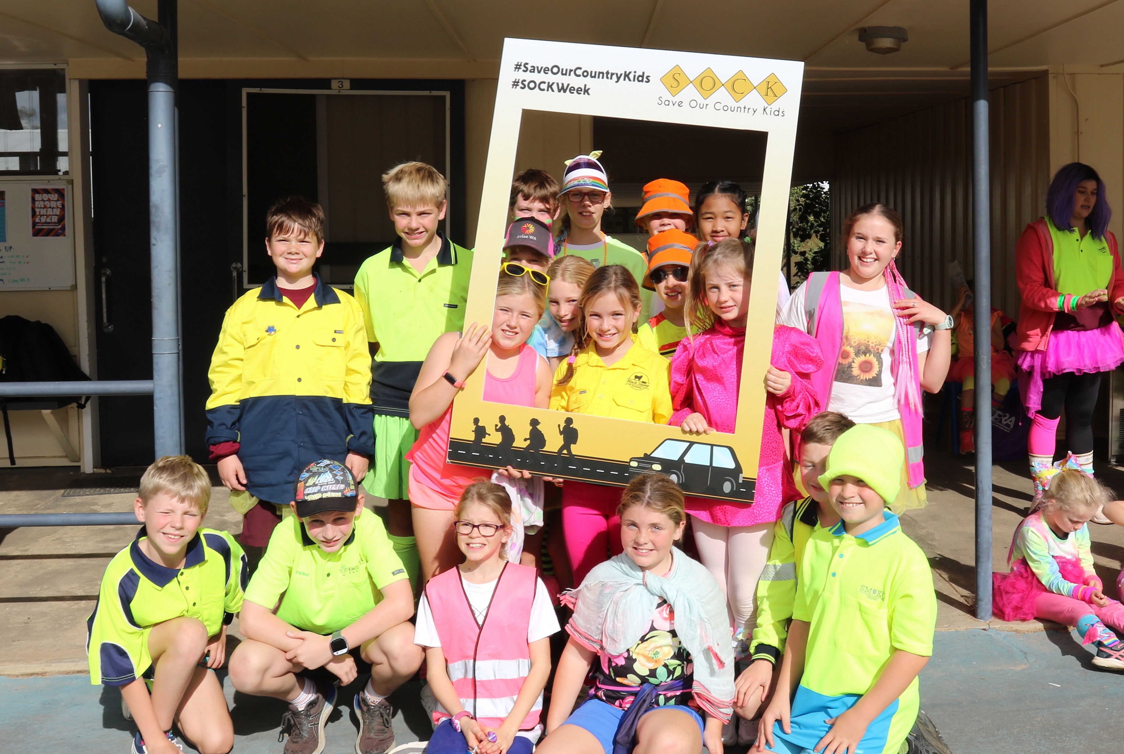 Students dressed up for SOCK Week.