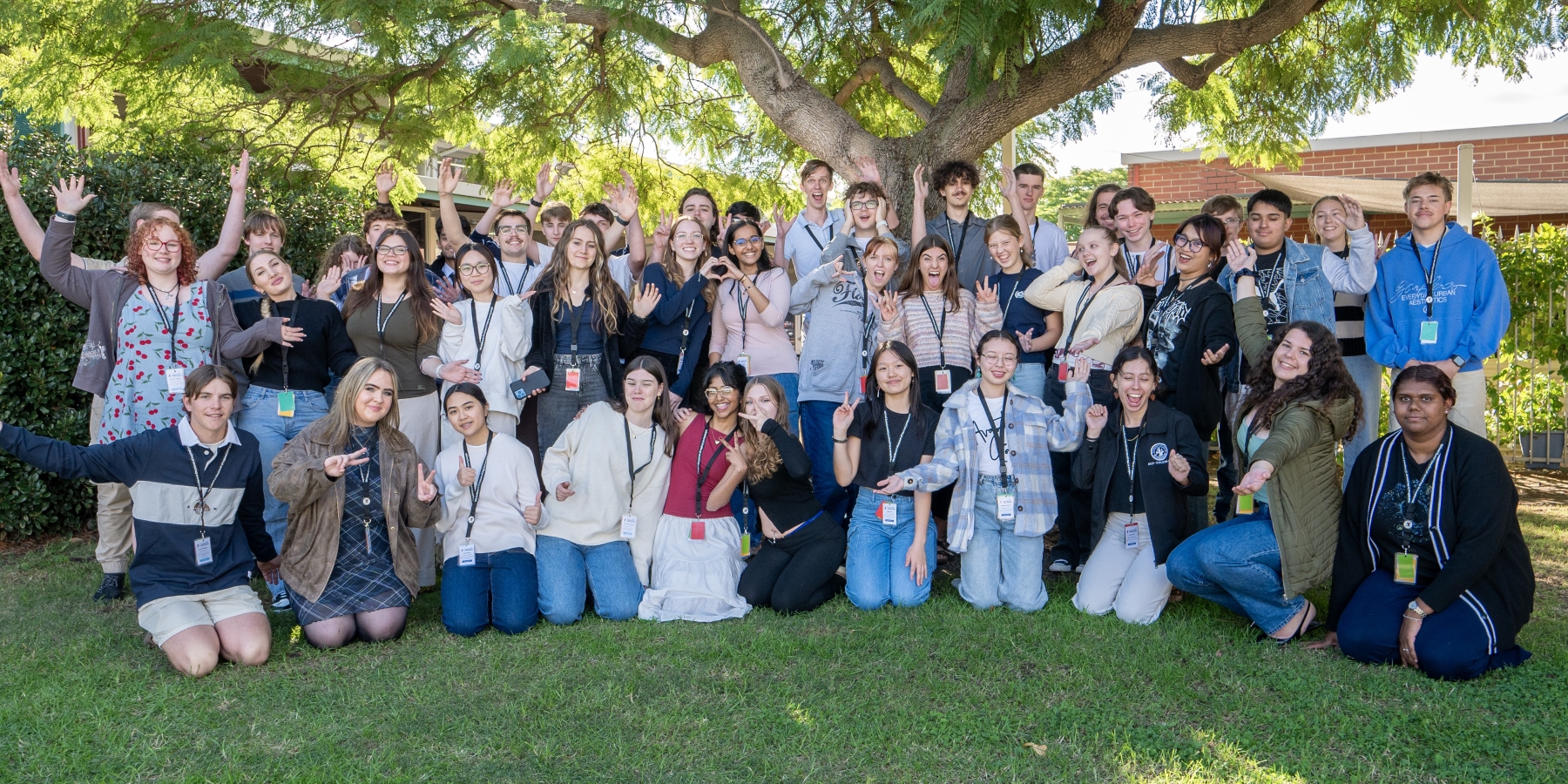 Group photo of the 2025 WA Youth Parliament - a large group of 15 to 25 year olds