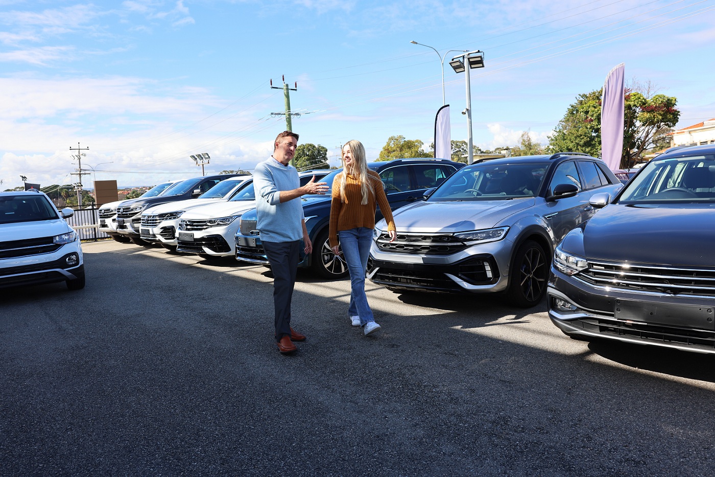 girl buying a new car