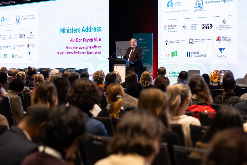 Western Australia's Climate Resilience Minister, Hon Don Punch MLA presents an opening plenary.