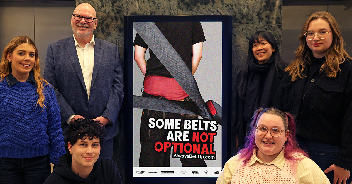 Group picture of Adrian with Curtin students and lecturer