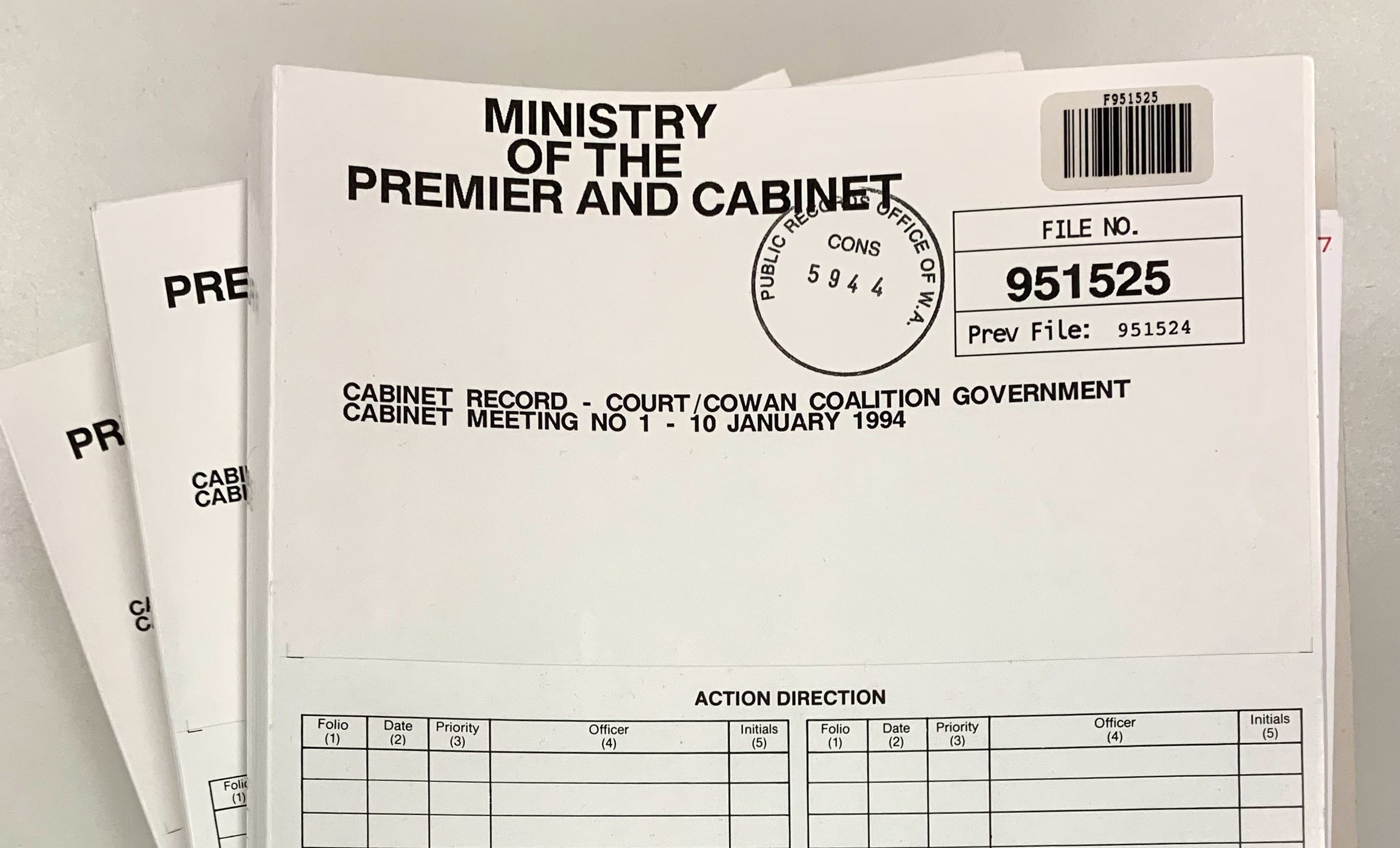 1994 State Cabinet files image