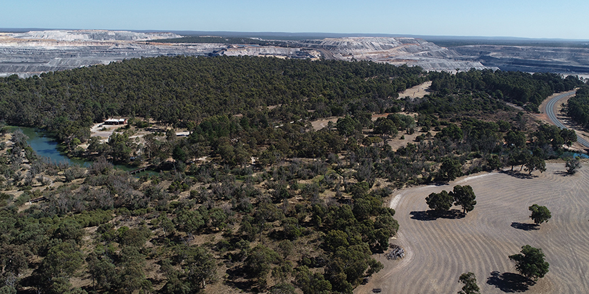 Aerial photo of Collie