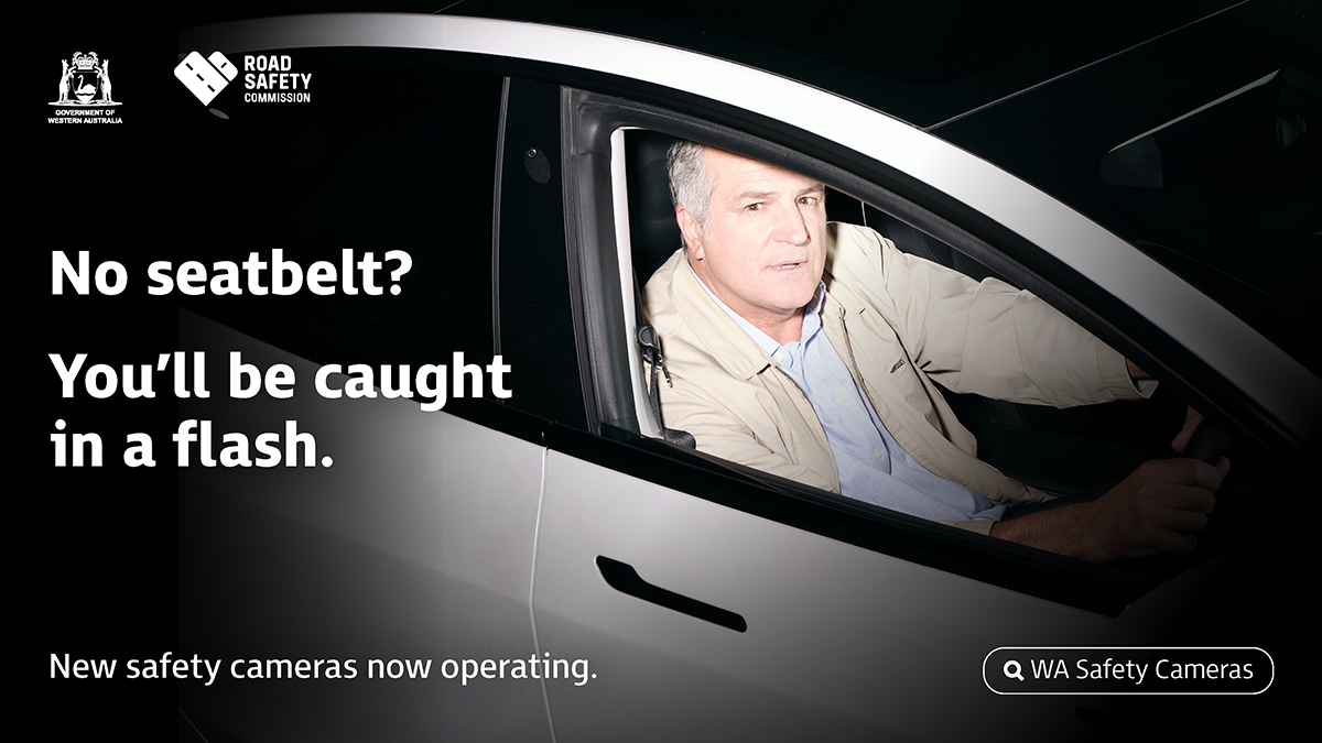 caught in a flash – Seatbelt poster