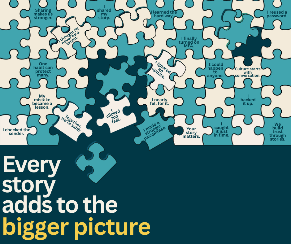 Cyber security awareness month - Social Media Tiles - Every story adds to the bigger picture