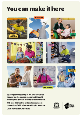 words you can make it here with multiple photos with people underneath