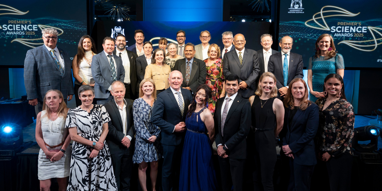 Group photo of the winners of the Premier's Science Awards 