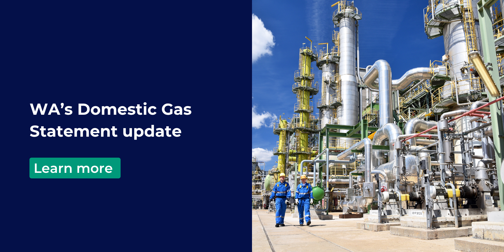 Image of workers walking by facility