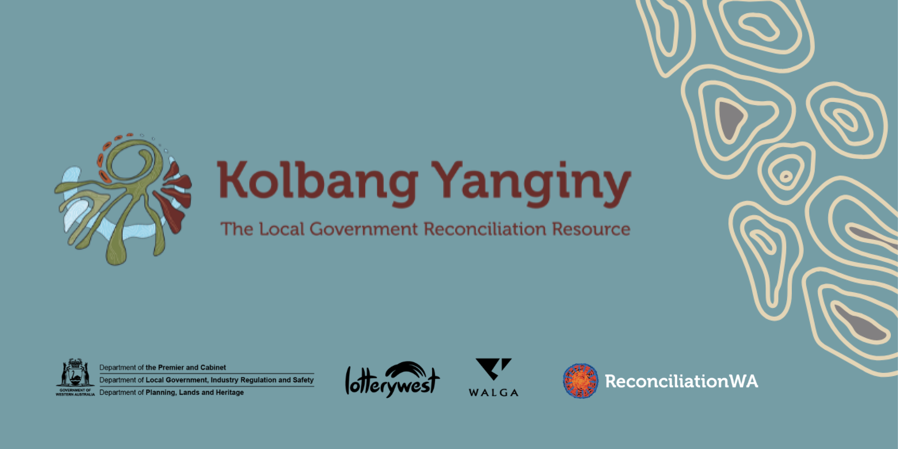 kolbang yanginy web tile with Aboriginal design