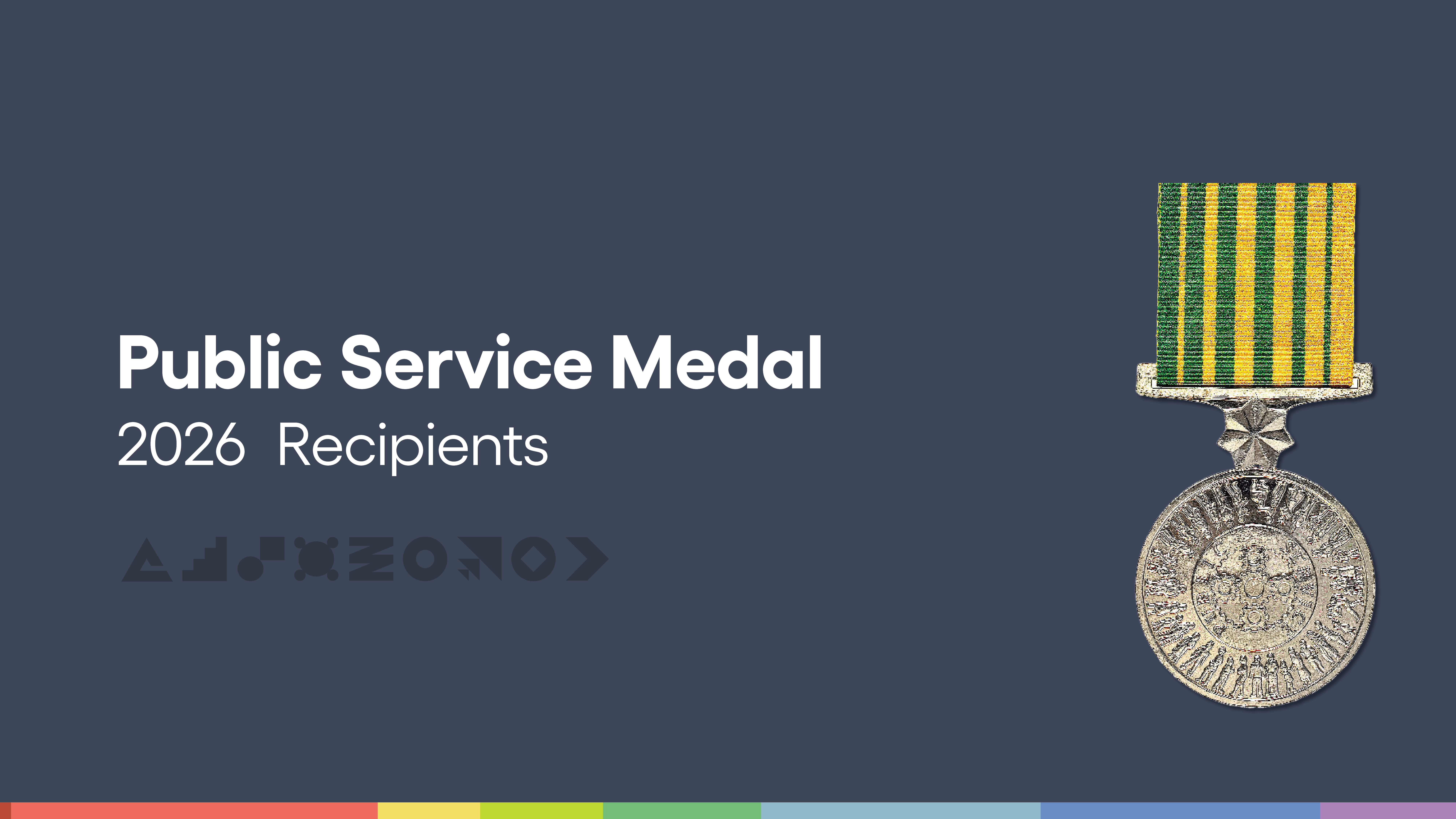 Public Service Medal 2026 Recipients