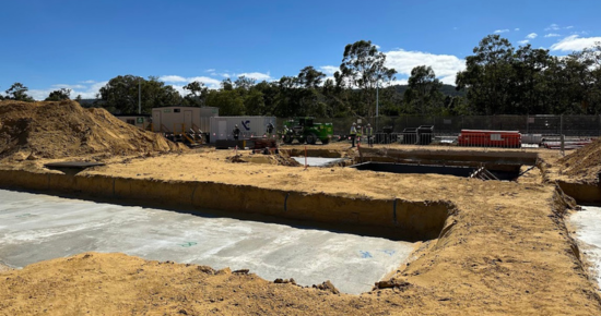 The Byford Health Hub construction site showing earthworks underway.
