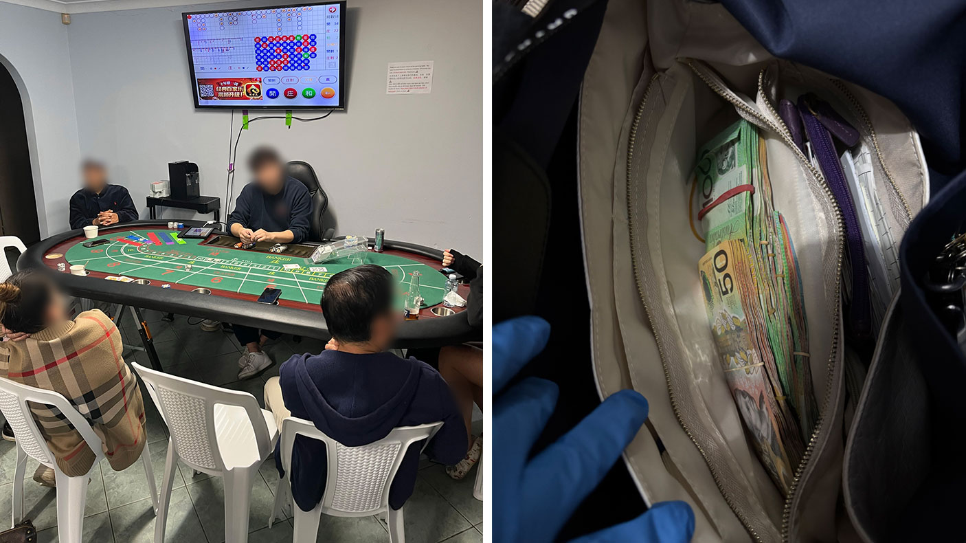 Dealer licence suspended and cash seized at an illegal home casino