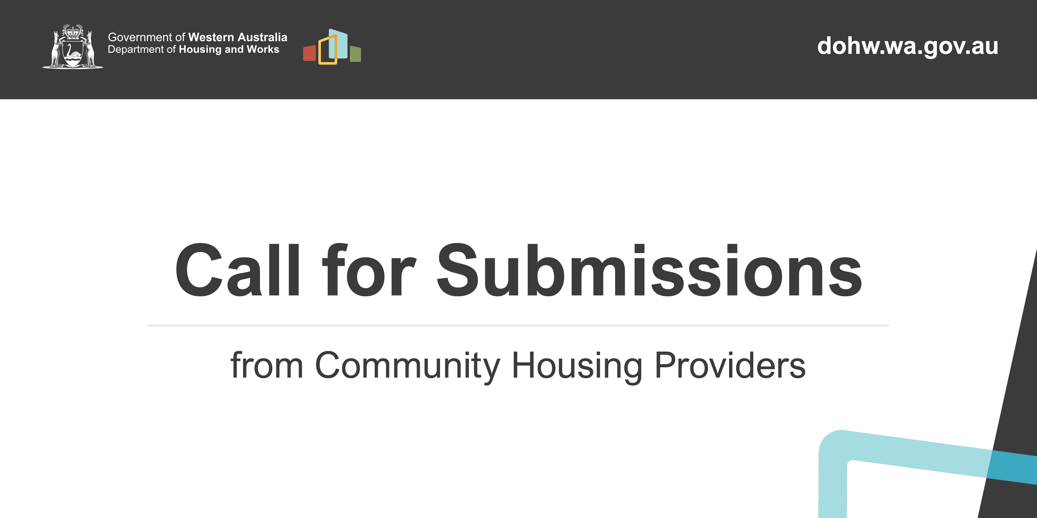 Call for Submissions from Community Housing Providers