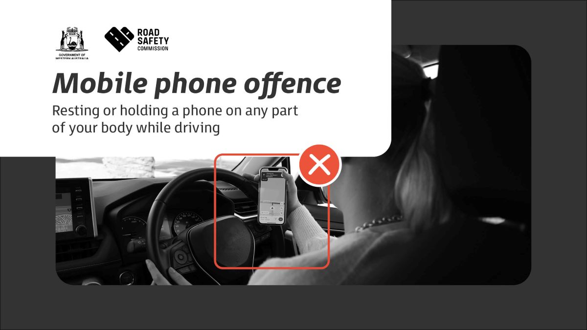Example of mobile phone offence - Holding phone to use navigation while driving