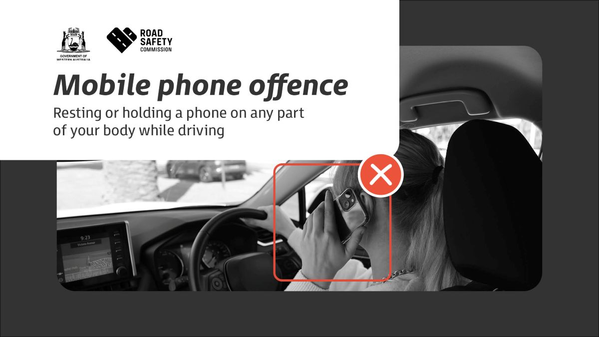 Example of a mobile phone offence - talking on the phone while driving
