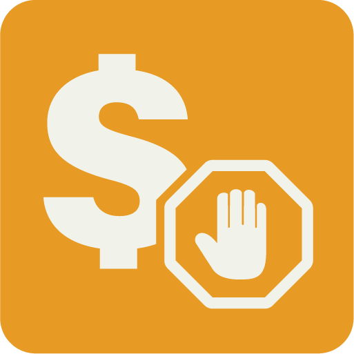 financial abuse icon stop financial decision