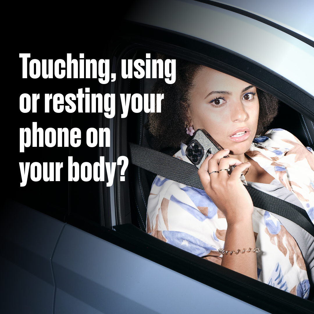 Mobile phone social media carousel example