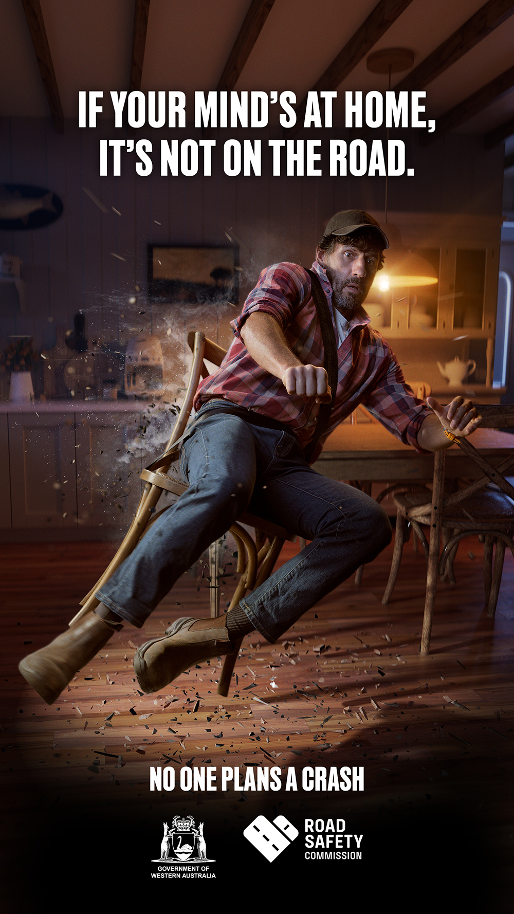 No one plans a crash poster - rural kitchen