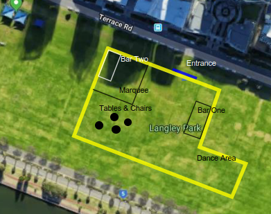 Example of proposed licensed area