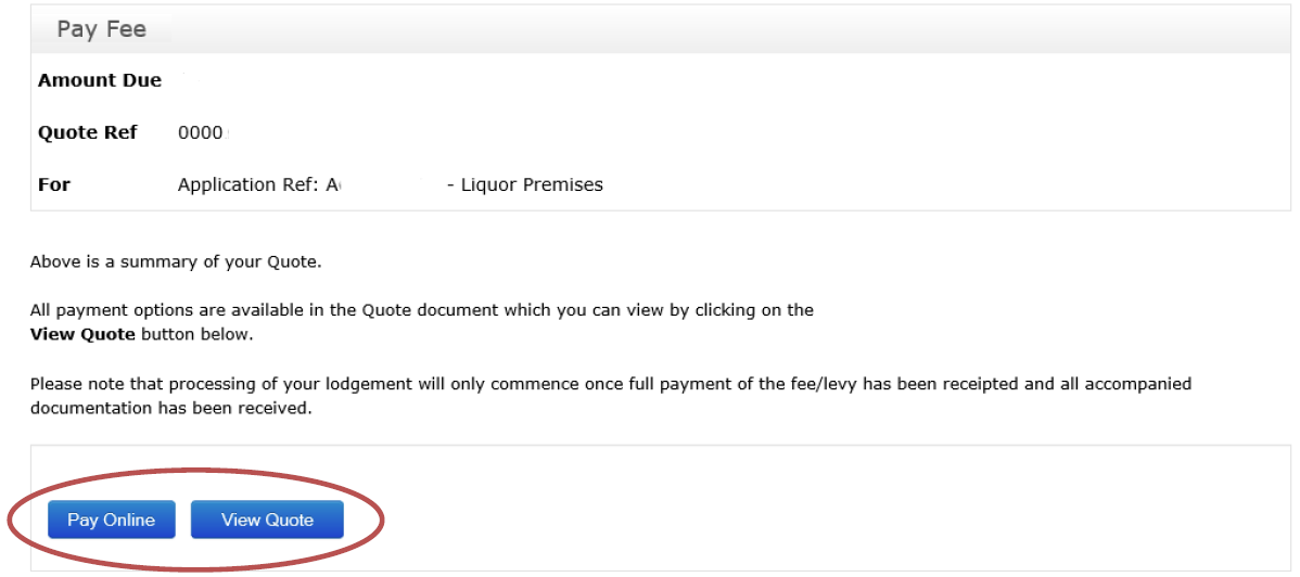Permanent liquor licence step 4