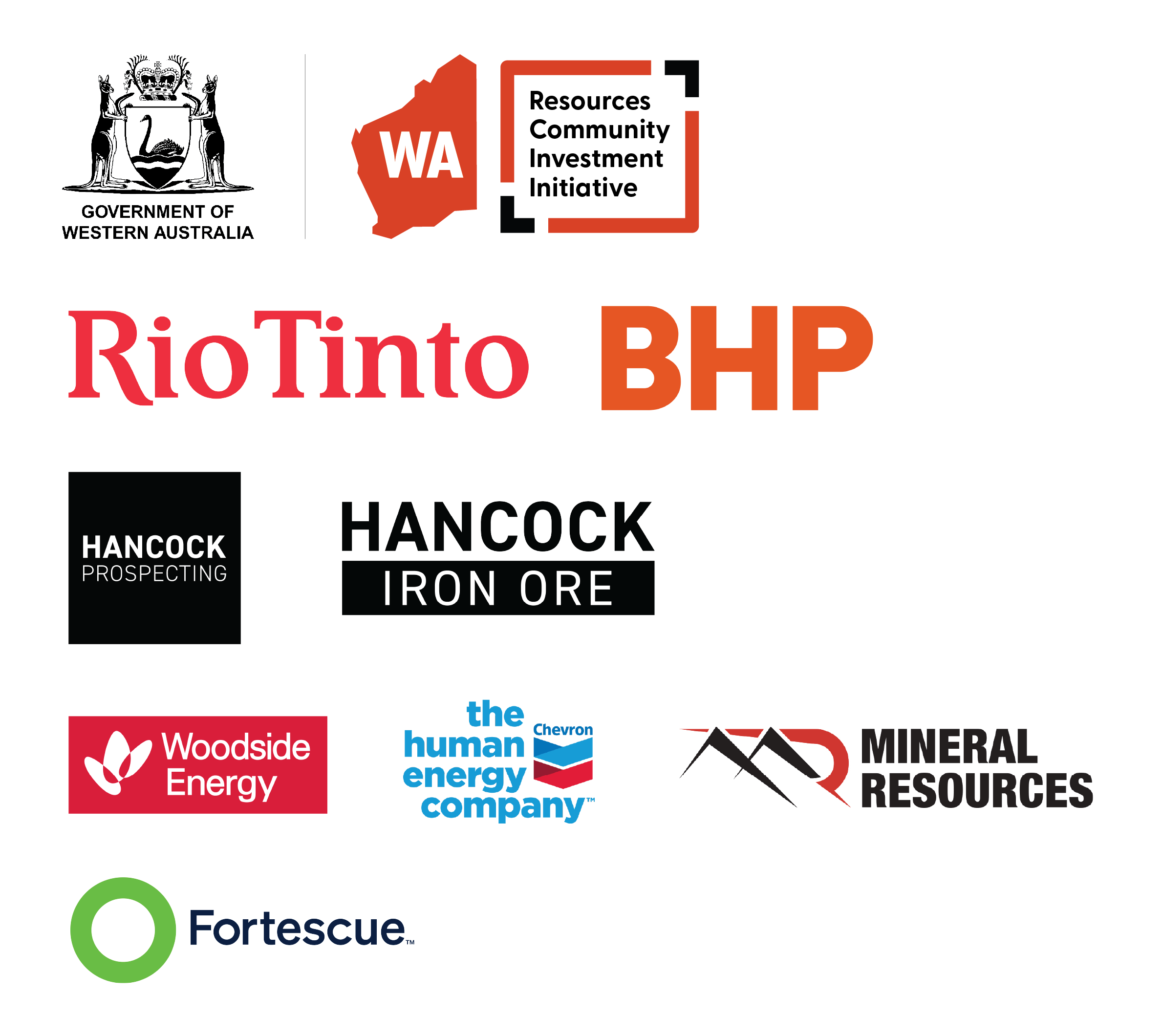 logos of companies supporting the projects