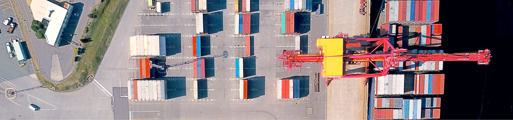 cargo ships and containers in a port