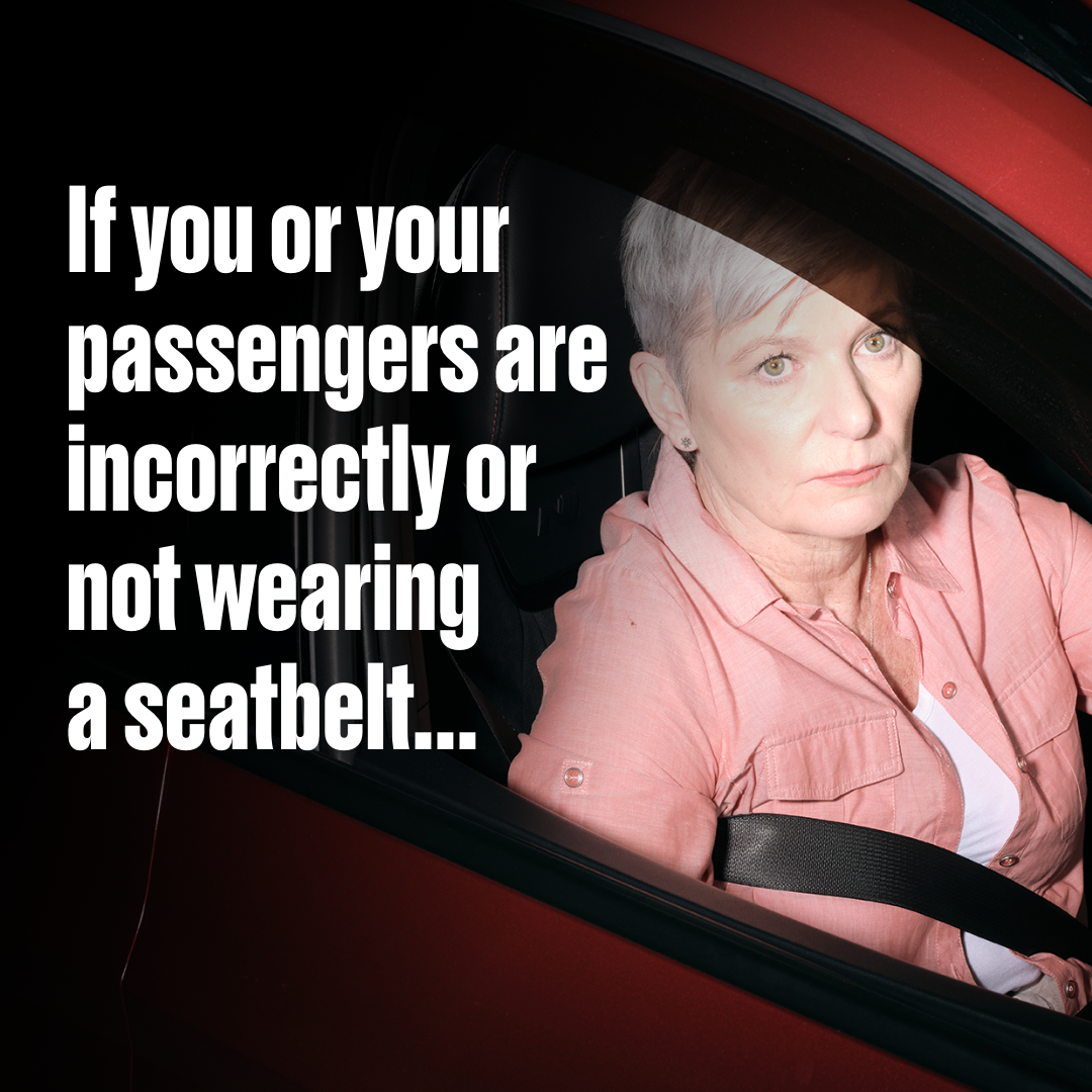 Seatbelt social media carousel example