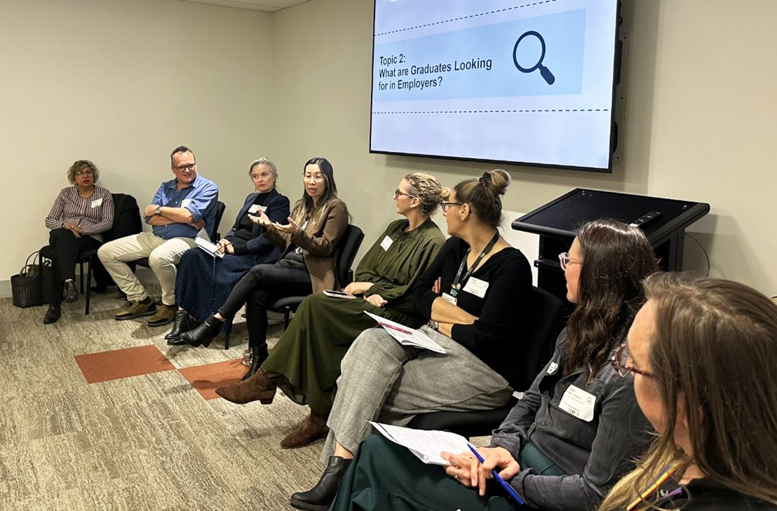 Representatives from WA universities and 10 public sector agencies at a panel discussion